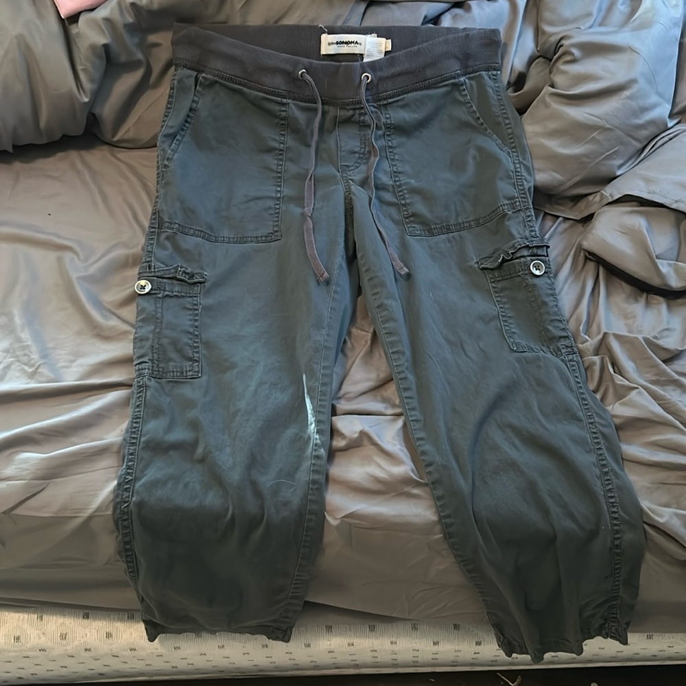 woman’s dark grey cargo pants size 2